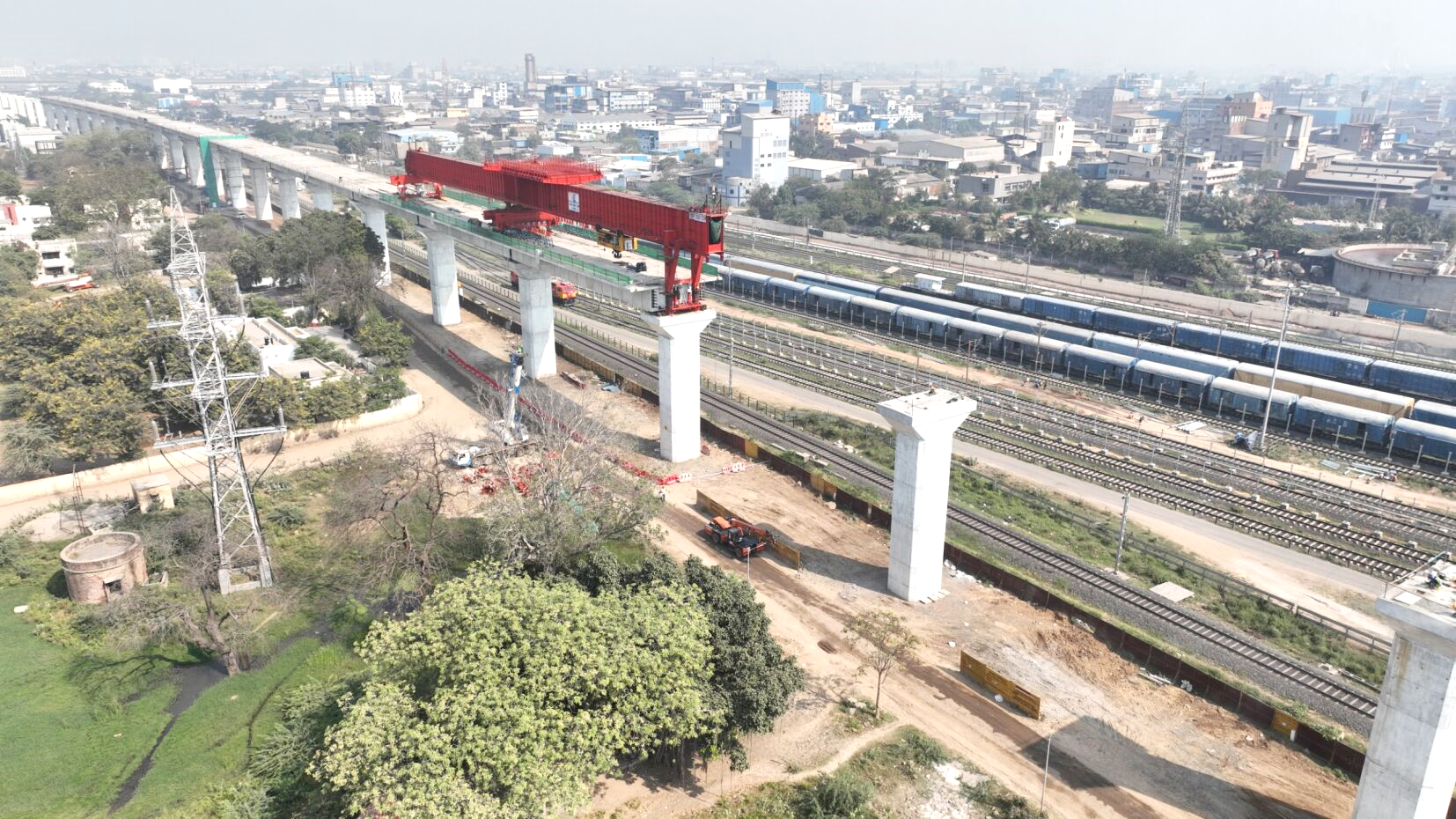 Work in Progress at Vadodara Bullet Train Station_July 2024